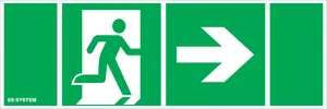 Es-System MONITOR 1 Pictogram 112x312 Door and Right Arrow