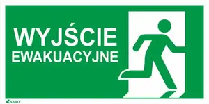 ANRO Emergency Exit Sign with E002 Pictogram