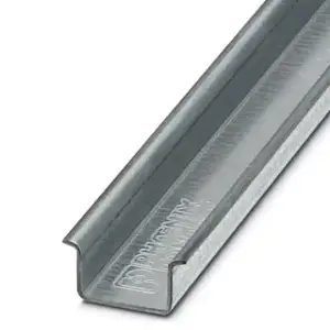 Phoenix Contact 1206586 NS 35/15 ZN Unperforated DIN Rail, Steel, Silver