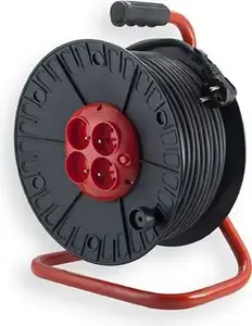 Катушечный удлинитель Elgotech HARD 4 x GS, 25 м, черный
