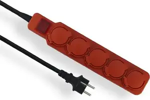 Удлинитель строительный Elgotech EXTREME, 5 розеток, 5 м, IP44