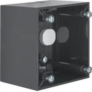 Hager Integro Flow Surface-Mounted Outlet Box, 1-Gang, Anthracite Glossy