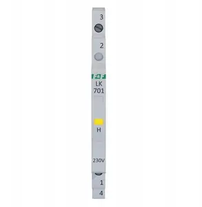 FF LK-701Y Single-Phase Modular LED Indicator Light, Yellow, 230V, 1/2 Module Slim Design