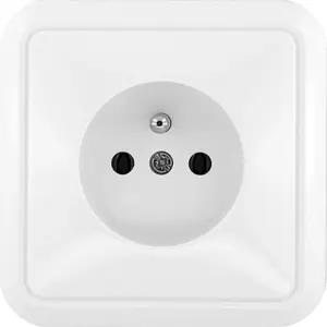 KOS Cosmo Single Socket Outlet with Earthing 16A White