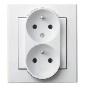 Ospel Sonata GP-2RC/00 Double Socket-Outlet, 16A, IP20, White