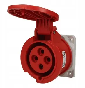 Spamel SP23372 Straight Panel-Mounted Socket 32A 4P 400V IP54