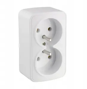 ELEKTROPLAST GNBD250 Double Surface-Mounted Socket 2x2P+Z 16A 250V White
