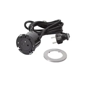 Мебельная розетка Legrand 654722 DISQ 60 с кабелем 2 м, 2P+E, черный