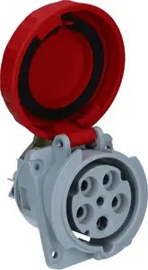 Розетка панельная угловая FAMATEL 24335 63A 5P 400V IP67