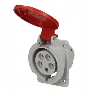 Spamel SP23333 Angled Panel Socket 32A 5P 400V IP54