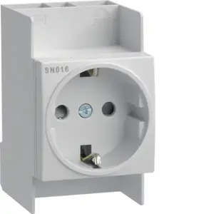 Hager SN016 Modular Schuko Socket 10/16A 250V AC for DIN Rail