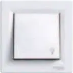 Schneider Electric Asfora Single Push-Button Switch IP44 White