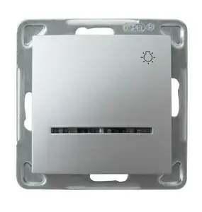 Ospel Impresja ŁP-5YS/m/18 Push-Button Switch, 10A 250V, Silver