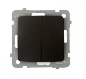 Ospel Karo ŁP-2S/m/40 Double Light Switch, 10A 250V, Brown