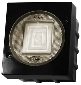 Ospel ŁNH-5LC/25 Hermetic Single Push-Button Switch, IP44, 250V, 6A, Black