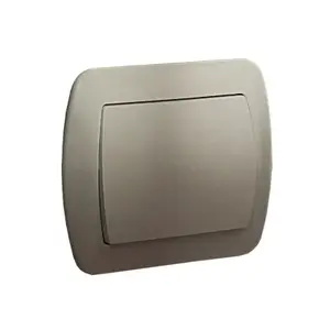 Kontakt-Simon AW1/29 Single Electrical Switch, 10A 250V, Satin Steel