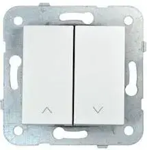 VIKO Karre 2-Gang Shutter Switch White