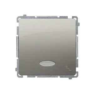 Одноклавишный проходной выключатель Kontakt-Simon Basic BMW6L.01/29, 10AX 250V, цвет сатин