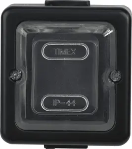 Timex LOFT Single Switch IP44 Black with Rubberized Button