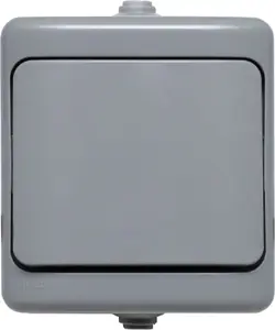 KOS BRYZA Single Hermetic Switch IP54 Grey