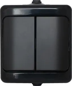 KOS BRYZA Double Pole Switch IP54 16AX 250V Black