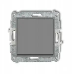 Karlik 27IWP-4.1 Single-Pole Momentary Switch Mechanism, Matte Gray