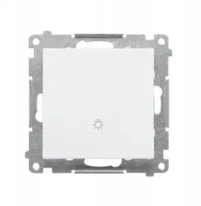 Kontakt-Simon Simon 55 Light Push Button Module, 10 AX, 250 V, Quick Connectors, Matte White