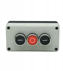 Schneider Electric T0-P32C1B Control Station, 3 Flush Buttons, Black-Grey