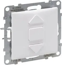 Legrand SUNO Roller Shutter Push-Button Switch, 3-Position, 6A 250V, White