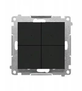 Kontakt-Simon TEW4.01/149 4-Gang Electronic Switch Module, Matte Black