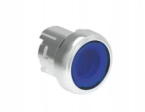 Lovato Electric LPSBL106 Illuminated Metal Push Button 22mm Flush Blue Spring Return