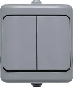 KOS Bryza 180005 Hermetic Double-Circuit Switch IP54 Grey