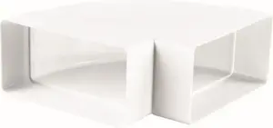 Горизонтальное колено VENTS WP450 90° для плоских каналов 120 x 60 мм, белое