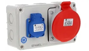Spamel SB-001705-S0020-54 Distribution Board 5x32A and 3x16A, 32A Rated Current, IP54