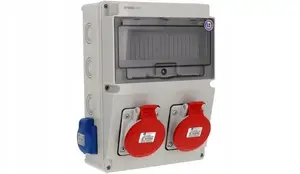 Spamel SB-103505-S0040-54 Distribution Board 2x5x16A and 2x3x16A, 32A, IP54