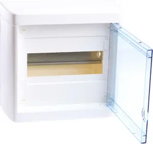 Legrand Nedbox 1x8 Single-Row Distribution Board with Transparent Door