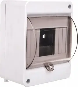 Распределительный щит Incobex модульный 1x5 накладной, IP20, с дымчатой дверцей и клеммами S-5+N+PE