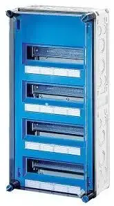 Hensel Mi 81448 Surface-Mounted Modular Distribution Board, 4 x 12 Modules, IP65