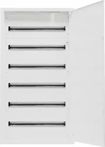 Alfako A-RZ53 Surface-Mounted Modular Distribution Board 6x24 Modules IP40 with Lock and Door