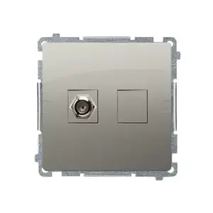 Антенная розетка Kontakt-Simon BMAF1.01/29 типа F, сатиновый стальной