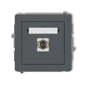 Антенная розетка Karlik 28DGF-1 SAT типа F графитовый матовый