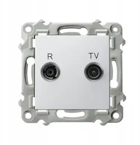 Оконечная розетка RTV Ospel SZAFIR GPA-ZK/m/00, белая