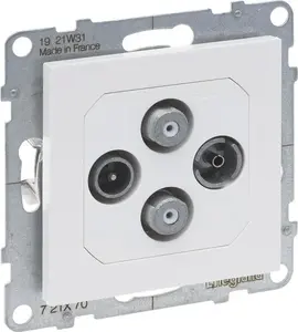 Legrand SUNO TV-R-2xSAT gala antenas ligzda, 1.5dB, balta
