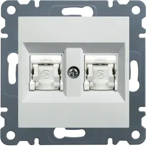 Двойная компьютерная розетка Hager WL2160 Lumina 2 Photo 1