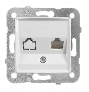 Panasonic RJ45 Category 5e Computer Socket, Glossy White
