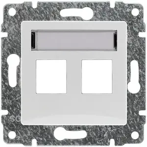KOS VENA Cover for 2x Keystone Jacks with Labeling Field and Claw Mounting 5102802