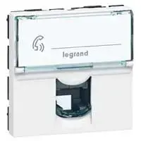 Телефонная розетка Legrand 078731 RJ-11, белая, 2 модуля