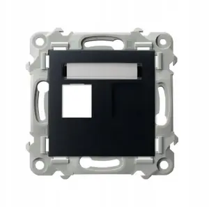 Ospel SZAFIR GPK-1Z/p/33 Keystone Single Socket Housing, Straight, Metallic Black