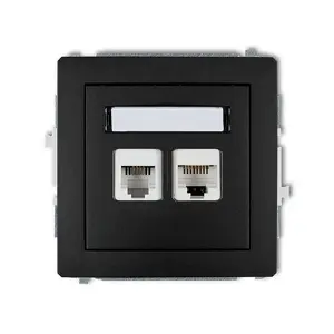 Розетка телефонная и компьютерная Karlik 12DGTK 1xRJ11 + 1xRJ45 кат. 5e