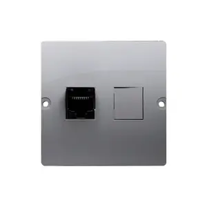 Компьютерная розетка Kontakt-Simon BMF51.02/21 RJ45 категории 5e, нержавеющая сталь